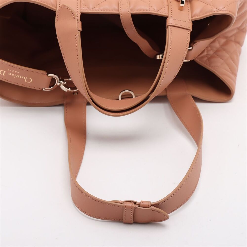 Dior Christian Handbag Tan Leather Cannage Mitza Toujours Beige - Picture 5 of 8
